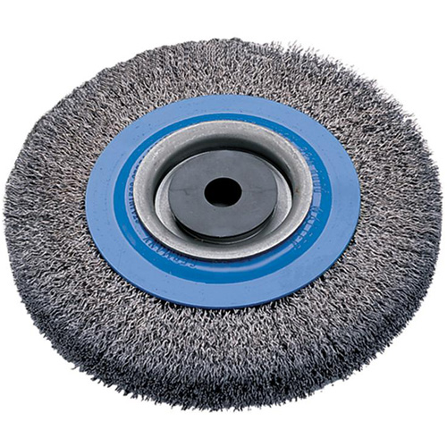 Brosses rotatives &agrave; fils torsad&eacute;s d'&eacute;tabli, 6" dia., Fils 0,0118", Arbre 1/2" - 1/4" SPOC Demo