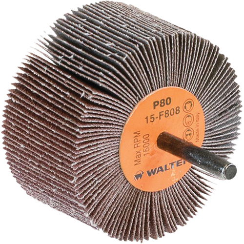 Flap Wheels-Coolcut Flap Wheels, Aluminum Oxide, 80 Grit, 3" x 1-1/2" x 1/4" SPOC Demo