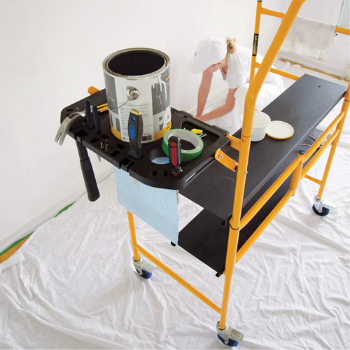nsemble d'&eacute;chafaudage &agrave; montant de s&eacute;curit&eacute; & tablette pour outils de 4' Jobsite Series, Cadre Acier, 49-1/2" p x 57-3/4" h SPOC Demo