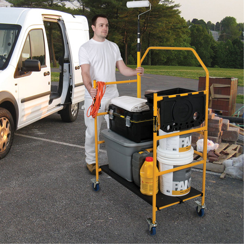 nsemble d'&eacute;chafaudage &agrave; montant de s&eacute;curit&eacute; & tablette pour outils de 4' Jobsite Series, Cadre Acier, 49-1/2" p x 57-3/4" h SPOC Demo
