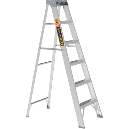 Step Ladder, 6', Aluminum, 225 lbs. Capacity, Type 2 SPOC Demo