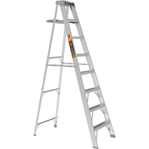 Step Ladder with Paint Tray, 8', Aluminum, 225 lbs. Capacity, Type 2 SPOC Demo