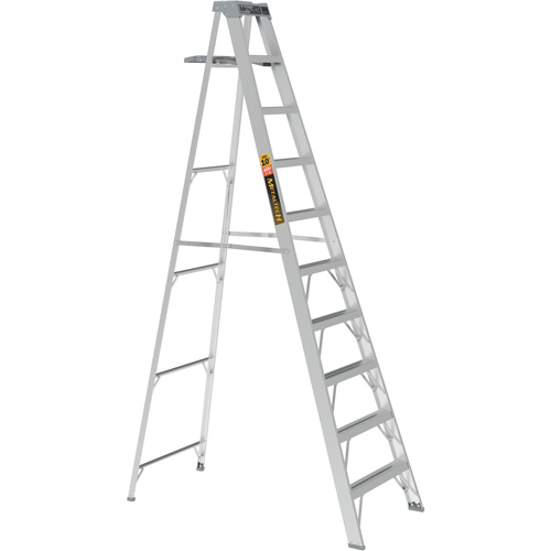 Step Ladder with Paint Tray, 10', Aluminum, 225 lbs. Capacity, Type 2 SPOC Demo