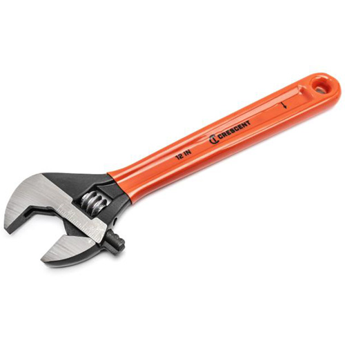 Crescent Adjustable Wrenches, 12" L, 1-1/2" Max Width, Black SPOC Demo