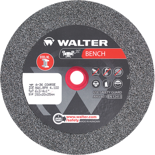 Bench Grinding Wheels, 6" x 3/4", 1" Arbor, 1 SPOC Demo