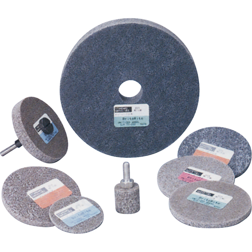 Standard Abrasives 500 Series Soft Density Unitized Wheels, 3" x 1/4", 1/4" Arbor, Medium Grit, Aluminum Oxide SPOC Demo