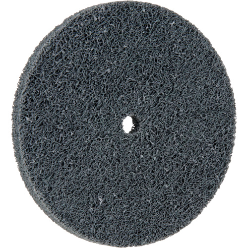 Standard Abrasives 500 Series Soft Density Unitized Wheels, 3" x 1/4", 1/4" Arbor, Fine Grit, Silicon Carbide SPOC Demo