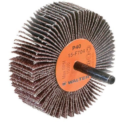COOLCUT Flap Wheel, Aluminum Oxide, 40 Grit, 3" x 1" x 1/4" SPOC Demo