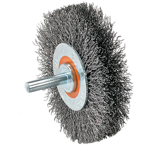Mounted Crimped Wire Wheel, 3" Dia., 0.0118" Fill SPOC Demo