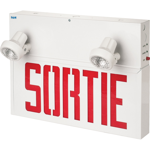 Enseignes/lampes combin&eacute;es Stella - Sortie, DEL, &agrave; raccordement fixe, 17-1/2" lo x 12-1/2" la, Français SPOC Demo