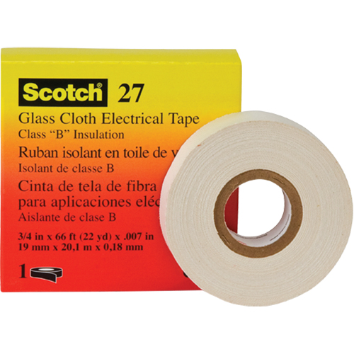 Scotch&reg; 27 Glass Cloth Electrical Tape, 19 mm (3/4") W x 20 m (66') L SPOC Demo