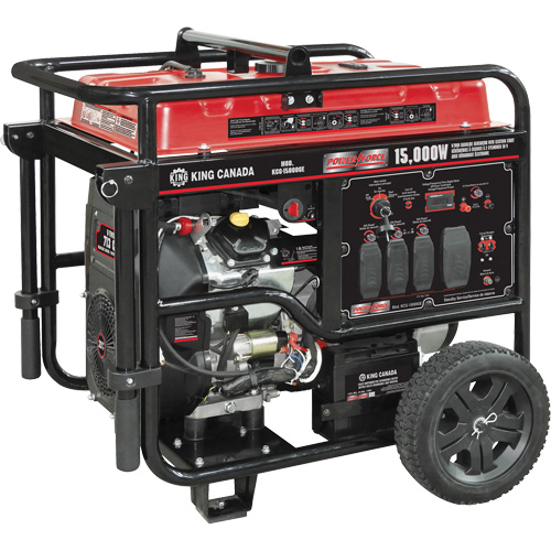 V-Twin Gasoline Generator, 15000 W Surge, 12500 W Rated, 120 V/240 V, 40 L Tank SPOC Demo
