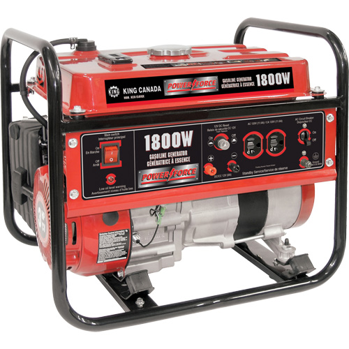 Gasoline Generator, 1800 W Surge, 1400 W Rated, 120 V, 7 L Tank SPOC Demo