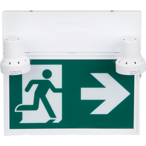 Running Man Sign with Security Lights, LED, Battery Operated/Hardwired, 12-1/10" L x 11" W, Pictogram SPOC Demo