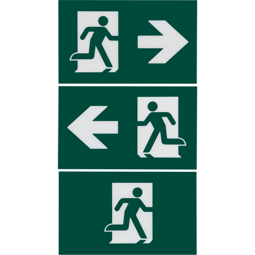 Running Man Sign with Security Lights, LED, Battery Operated/Hardwired, 12-1/10" L x 11" W, Pictogram SPOC Demo