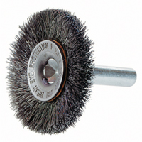 Crimped Wire Wheel Brush with 1/4" Shank, 3" Dia., 0.014" Fill, 1/4" Arbor SPOC Demo