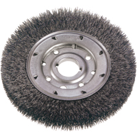 Crimped Wire Wheel Brushes - Narrow Face, 6" Dia., 0.014" Fill, 1-1/4" Arbor SPOC Demo