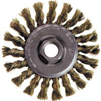 High Speed Small Grinder Knot Wire Wheel Brush, 5" Dia., 0.02" Fill, 5/8"-11 Arbor, Steel SPOC Demo