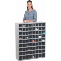 Armoires pour bacs de rangement en acier, 33-3/4" la x 12" p x 42" h, Gris SPOC Demo