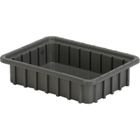 Contenants Divider Box, Poly&eacute;thyl&egrave;ne, 10,8" la x 8,3" p x 2,5" h, Gris SPOC Demo