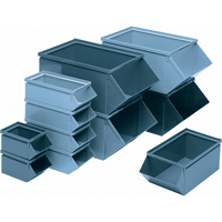 Bac en acier, Cap. 100 lb, 12" la x 20-1/2" p x 9-1/2" h, Bleu SPOC Demo