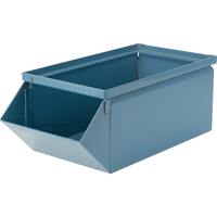 Bac en acier, Cap. 100 lb, 12" la x 20-1/2" p x 9-1/2" h, Bleu SPOC Demo