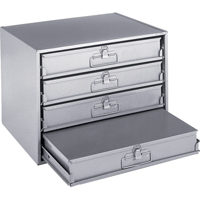 Compartment Box Cabinets, Steel, 4 Slots, 20" W x 15-3/4" D x 15" H, Grey SPOC Demo
