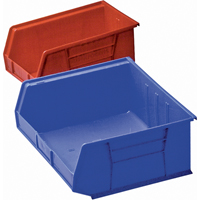 Bac en plastique, 8-1/4" la, 9" h x 18" p, Bleu SPOC Demo