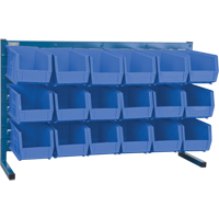 Louvered Rack with Bins, 18 Bins, 8-1/4" W x 36" D x 22" H SPOC Demo