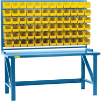 Louvered Rack with Bins, 36 Bins, 72" W x 15" D x 40" H SPOC Demo