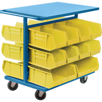 Bin Cart with Bins, Double-sided, 20 bins, 24" W x 38-1/2" D x 36-1/2" H SPOC Demo