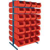 Double-Sided Stationary Bin Rack, 36" W x 24" D x 61" H, 56 Bins SPOC Demo