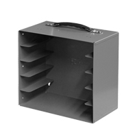 Compartment Box Cabinets, Steel, 5 Slots, 11-1/4" W x 6-3/4" D x 10-3/4" H, Grey SPOC Demo