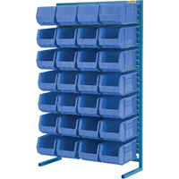 Single-Sided Stationary Bin Rack, 36" W x 12" D x 61" H, 28 Bins SPOC Demo