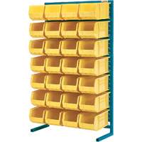 Single-Sided Stationary Bin Rack, 36" W x 12" D x 61" H, 28 Bins SPOC Demo