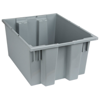 Stack & Nest Totes, 10" x 19.5" x 15.5", Grey SPOC Demo