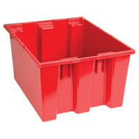 Stack & Nest Totes, 10" x 19.5" x 15.5", Red SPOC Demo