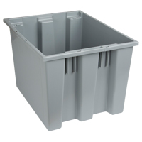 Stack & Nest Totes, 13" x 19.5" x 15.5", Grey SPOC Demo