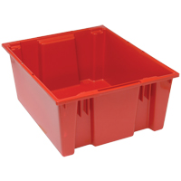 Stack & Nest Totes, 10" x 23.5" x 19.5", Red SPOC Demo