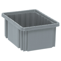 Contenants Divider Box, Plastique, 10,9" la x 8,3" p x 5" h, Gris SPOC Demo