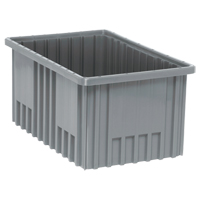 Contenants Divider Box, Plastique, 16,5" la x 10,9" p x 8" h, Gris SPOC Demo