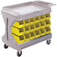 Pro Cart With Yellow Bins, Double-sided, 36 bins, 45-5/18" W x 24" D x 34-3/4" H SPOC Demo