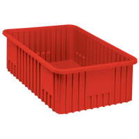 Contenants Divider Box, Plastique, 22,5" la x 17,5" p x 8" h, Rouge SPOC Demo