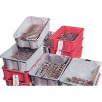 Contenants Stack-N-Nest de Plexton, 20,1" la x 42,5" p x 14,1" h, Gris SPOC Demo