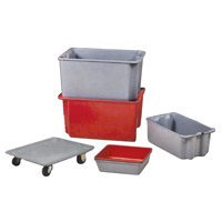 Contenants Stack-N-Nest de Plexton, 20,1" la x 42,5" p x 14,1" h, Gris SPOC Demo