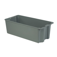 Contenants Stack-N-Nest de Plexton, 20,1" la x 42,5" p x 14,1" h, Gris SPOC Demo