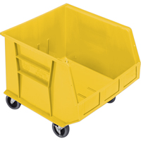 Mobile Bin, 14" H x 16-1/2" W x 18" D, 75 lbs. Capacity, Yellow SPOC Demo