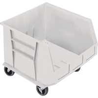 Mobile Bin, 14" H x 16-1/2" W x 18" D, 75 lbs. Capacity, Ivory SPOC Demo