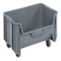Mobile Giant Stack Container, 12-7/16" H x 19-7/8" W x 15-1/4" D, 250 lbs. Capacity, Grey SPOC Demo