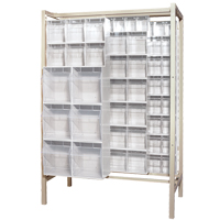 Free-Standing Tip-Out Bins Slider System, 51-1/4" W x 26" D x 77" H, 101 Drawers SPOC Demo